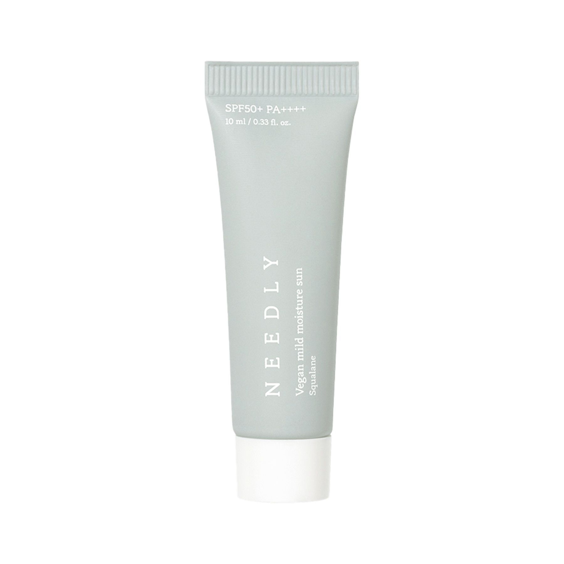 Зволожуючий сонцезахисний крем з рослинним скваланом Needly Vegan Mild Moisture Sun SPF 50+ PA++++, 10 мл