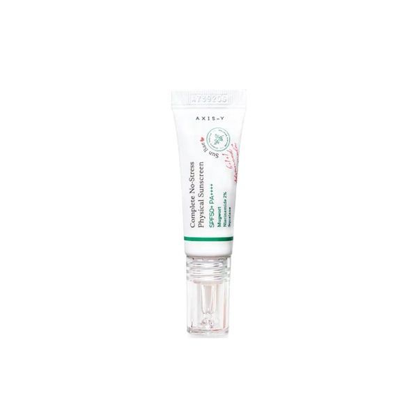 Мінеральний сонцезахисний крем для чутливої шкіри (міні) Axis-Y Complete No-Stress Physical Sunscreen SPF50+ PA++++, 10 мл &mdash; фото
