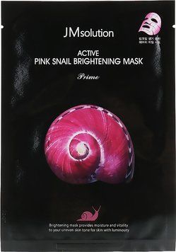 Тканинна маска з муцином равлики JMsolution Active Pink Snail Brightening Mask, 30 мл &mdash; фото