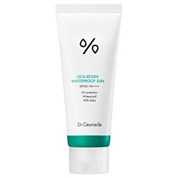 Водостійкий сонцезахисний крем з азіатською центелою Dr.Ceuracle Cica Regen Waterproof Sun SPF50+ PA++++, 100 мл &mdash; фото