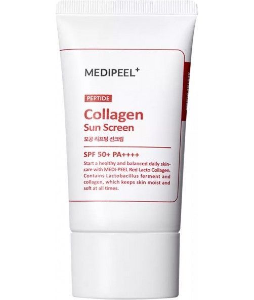 Сонцезахисний крем для звуження пор Medi-Peel Red Lacto Collagen Pore Lifting Sun Cream, 50 мл &mdash; фото