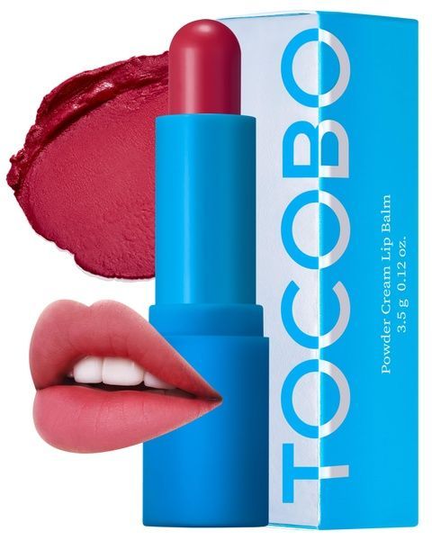 Тонированный бальзам-стик для губ в пудровом финише Tocobo Powder Cream Lip Balm, оттенок 031 Rose Burn, 3,5 г &mdash; фото