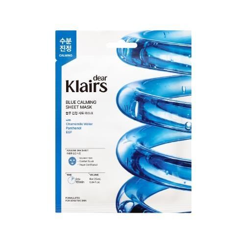 Успокаивающая тканевая маска для лица Dear, Klairs Midnight Blue Calming Sheet Mask 25 мл &mdash; фото