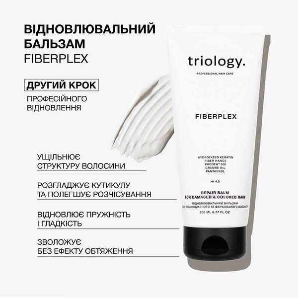 Відновлювальний бальзам для пошкодженого та фарбованого волосся FIBERPLEX triology, 200 мл &mdash; фото
