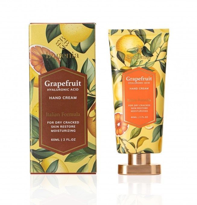 Крем для рук Grapefruit + Hyaluronic Acid Hand Cream Bogenia, 60 мл