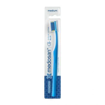 Зубная щетка Medosan SmileCare Medium Blue &mdash; фото