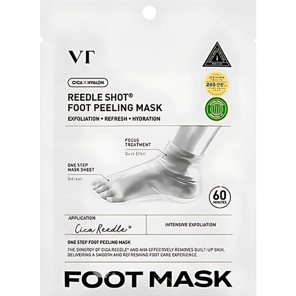 Пилинг-маска для ног с AHA-кислотами и микроиглами VT Reedle Shot Foot Peeling Mask &mdash; фото