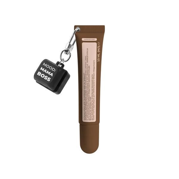 Бальзам-блиск для губ Espresso Noir WiSHLiST, 10 мл + Брелок "MOOD: MAMA BOSS" &mdash; фото