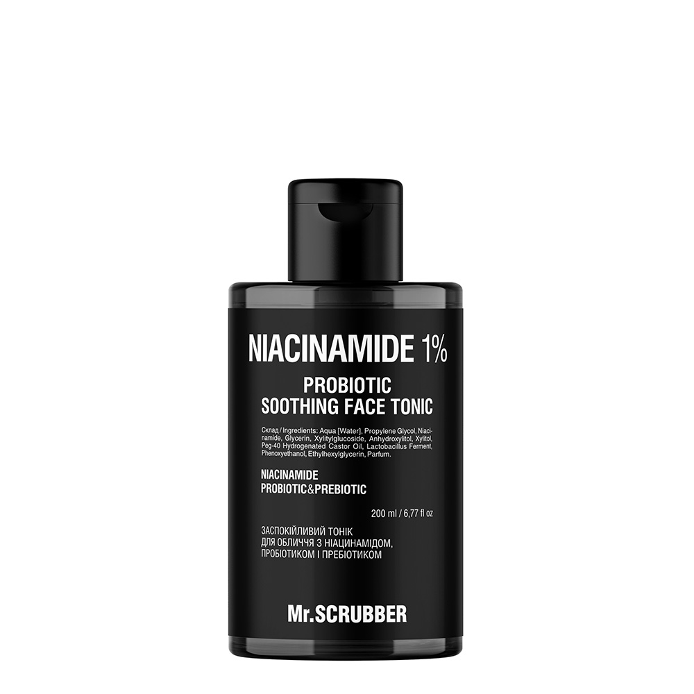 Тонік для обличчя Mr.Scrubber Niacinamide 1% з ніацинамідом і пребіотиком, 200 мл