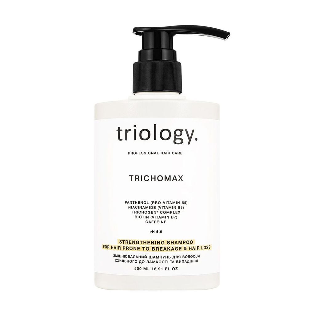 Укрепляющий шампунь triology. Trichomax для склонных к ломкости и выпадению волос, 500 мл